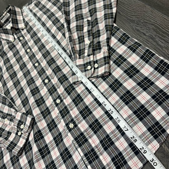 Vintage Sears‎ Roebuck Shirt Mens Medium 15.5  32/33 Tartan Plaid Button Up 80s - Picture 5 of 7